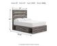 Urbanoore Full Panel Bed with Storage, Dresser and Mirror