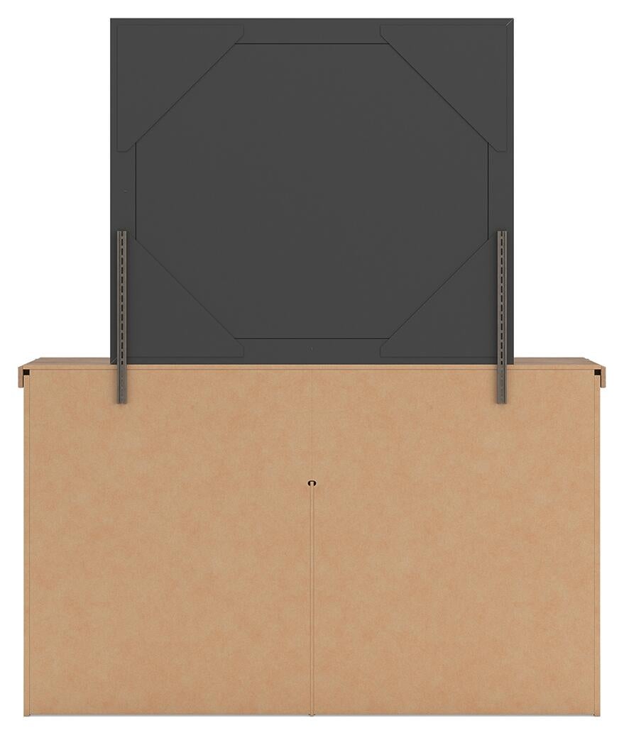 Savonport Twin Panel Storage Bed. Dresser, Mirror and Nightstand
