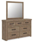 Garistyn King Panel Storage Bed. Dresser, Mirror and Nightstand