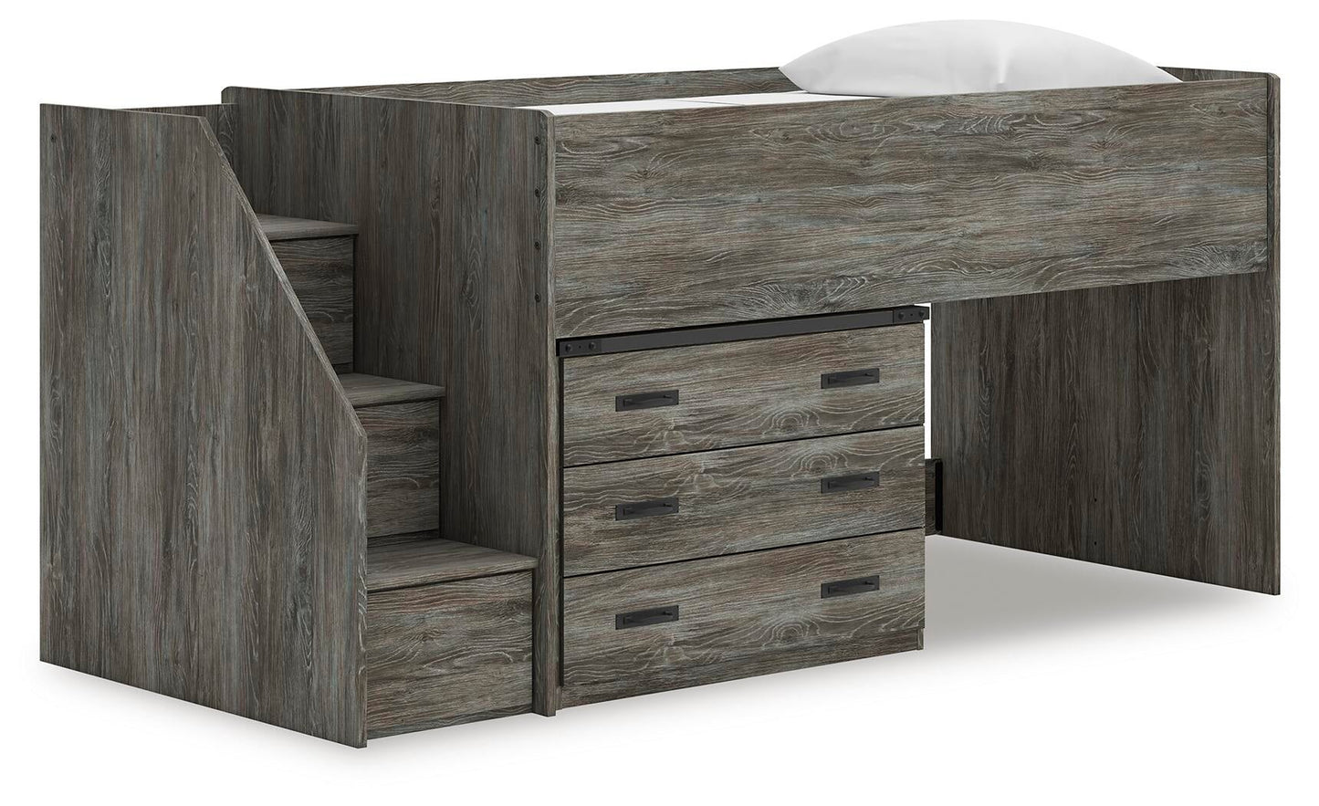 Frandern Twin Loft Bed with Drawer Storage