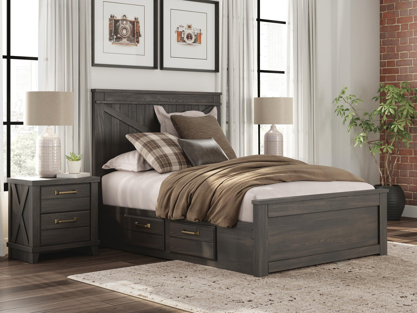 Ashley Express - Vonitta Bay Full Panel Bed with Storage