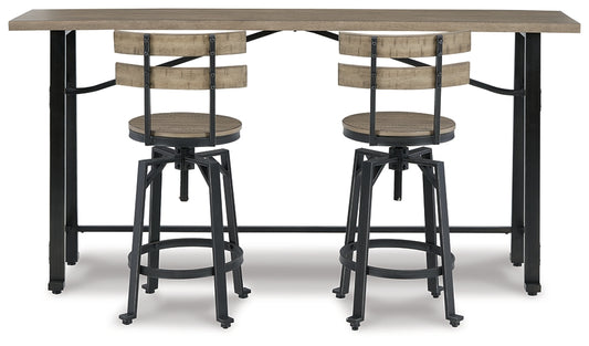 Ashley Express - Lesterton Counter Height Dining Table and 2 Barstools