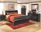 Huey Vineyard Queen Sleigh Bed with Mirrored Dresser, Chest and 2 Nightstands